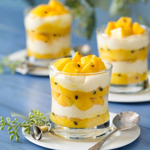 D&C Monthly Recipes - Passionfruit Mango Cheesecake