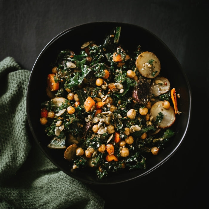 D&C Monthly Recipe - Roasted New Potato Kale and Feta Salad