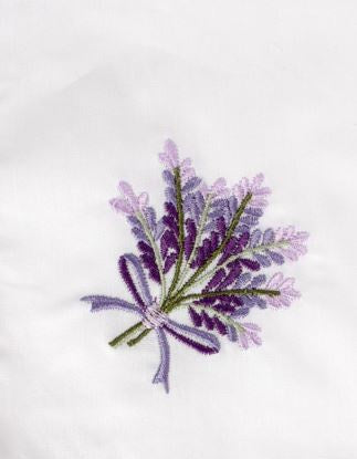 Handkerchief - Lavender Embroidery
