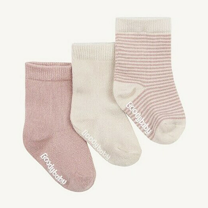 Boody 3 Pairs of Socks Chalk/Rose