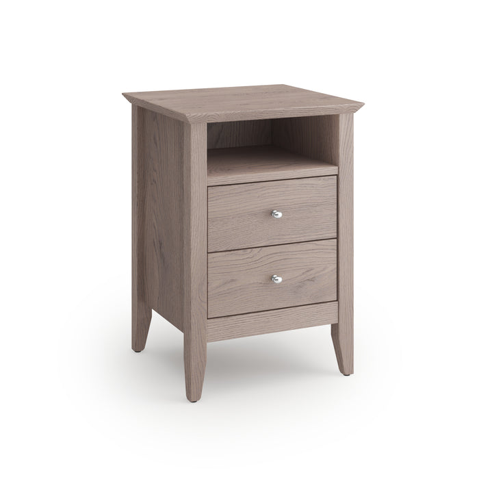 Ava 2 Drawer Bedside with Open Shelf
