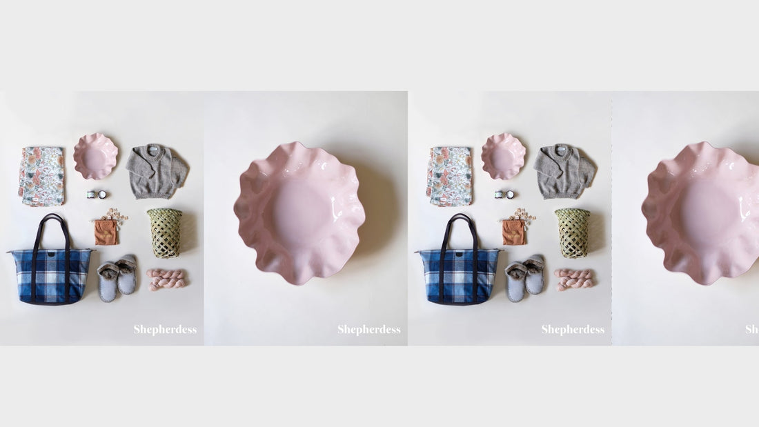 As Seen in Shepherdess: The Marmoset Found Ruffle Bowl in Icy Pink