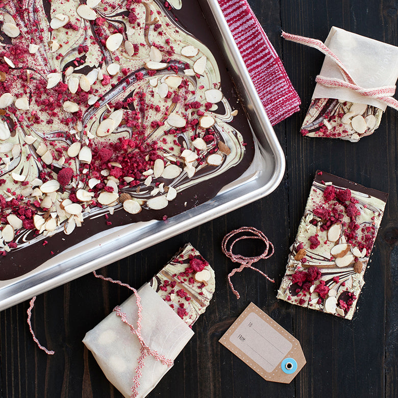 Matcha & Raspberry Chocolate Bark