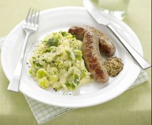Sausages with a vege mash