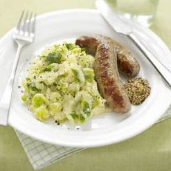 Sausages with a vege mash