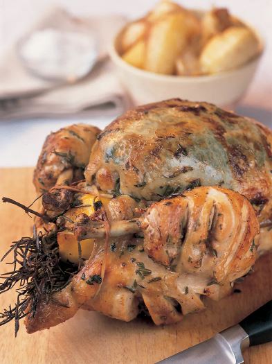 Upside Down Roast Chicken