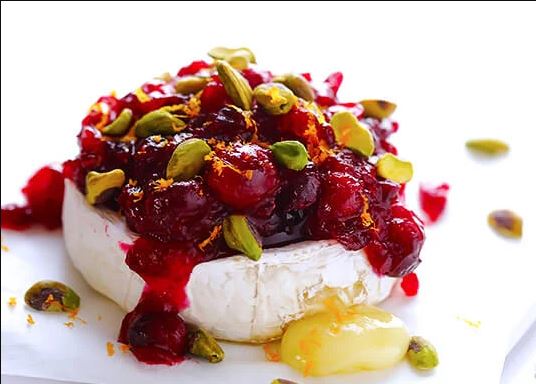 Cranberry Pistachio baked Cheese