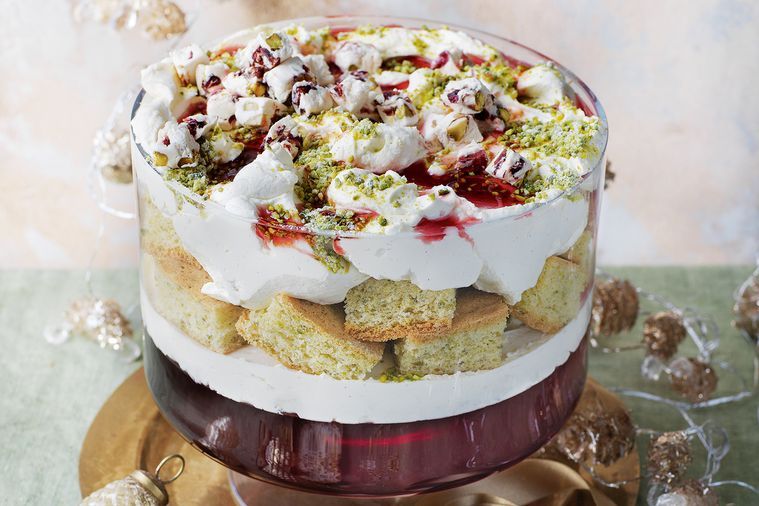 D&C Monthly Recipe - Pistachio & Cranberry Nougat Trifle