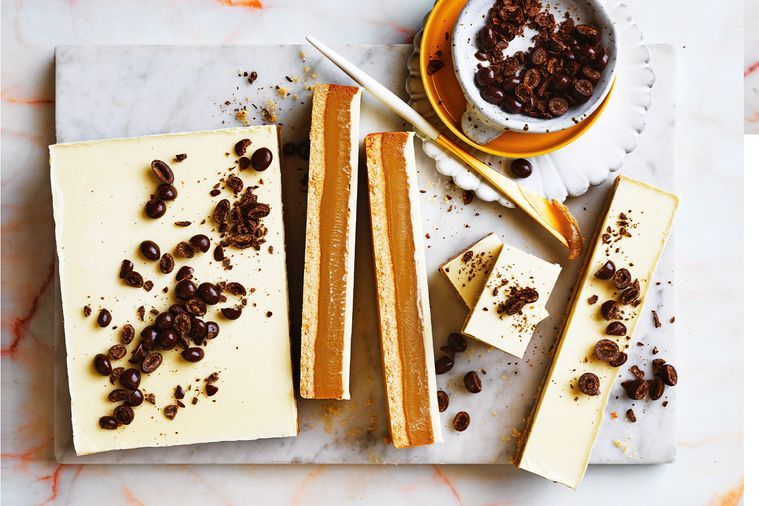D&C Monthly Recipes - White Chocolate, Mocha, & Caramel Slice