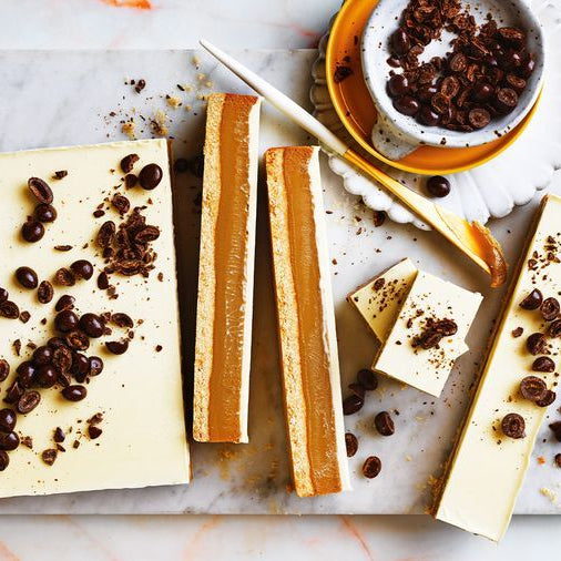D&C Monthly Recipes - White Chocolate, Mocha, & Caramel Slice