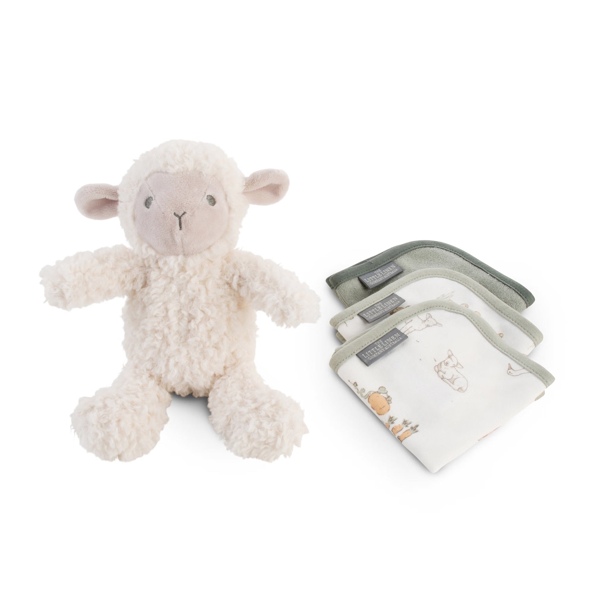 Farmyard Lamb Plush Toy and Face Washers