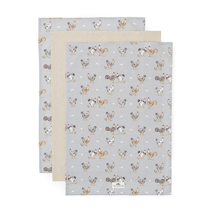 Hen House set of three tea towels