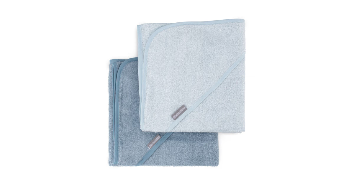 Hooded Bay Towel set of 2 Retro Blue