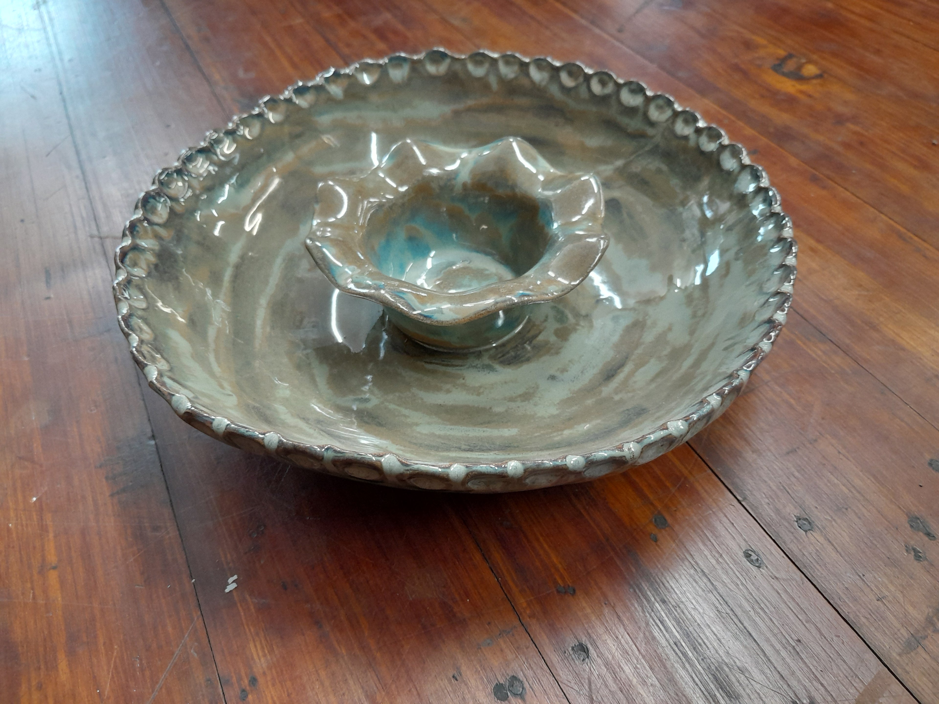 Chip and Dip Bowl Green