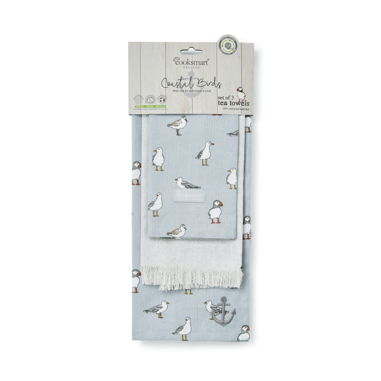 Coastal Birds Tea Towel set of 3