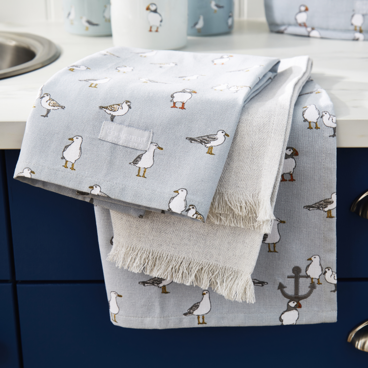 Coastal Birds Tea Towel set of 3