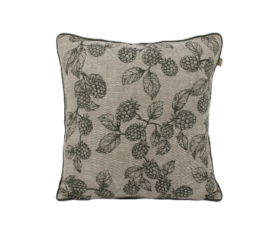 Berry and Bug Cushion Olive