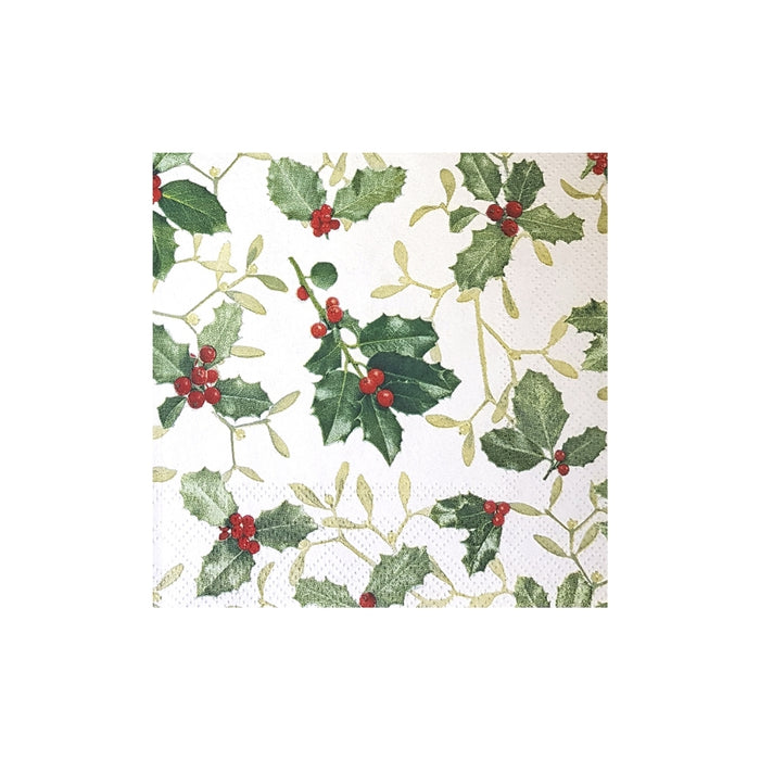 Ilex and Mistletoe Napkins
