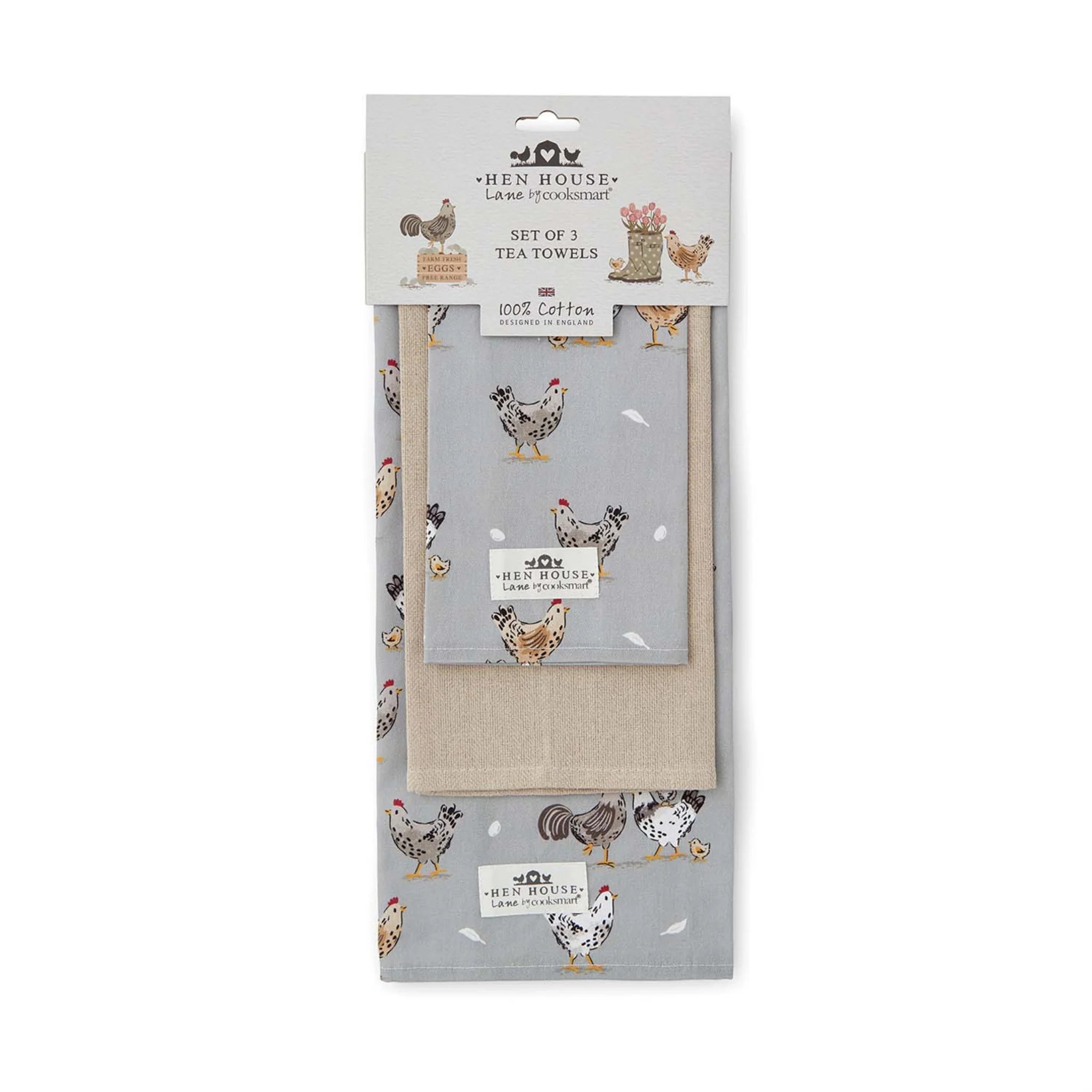 Hen House set of three tea towels
