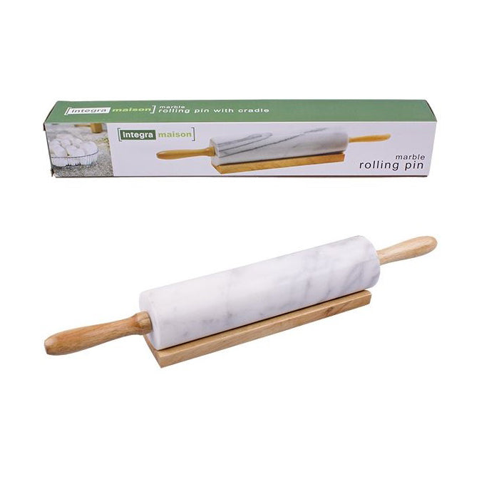 Marble Rolling Pin with Cradle
