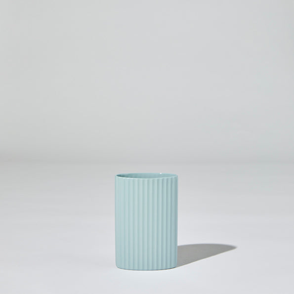 Ripple Oval Light Blue Vase