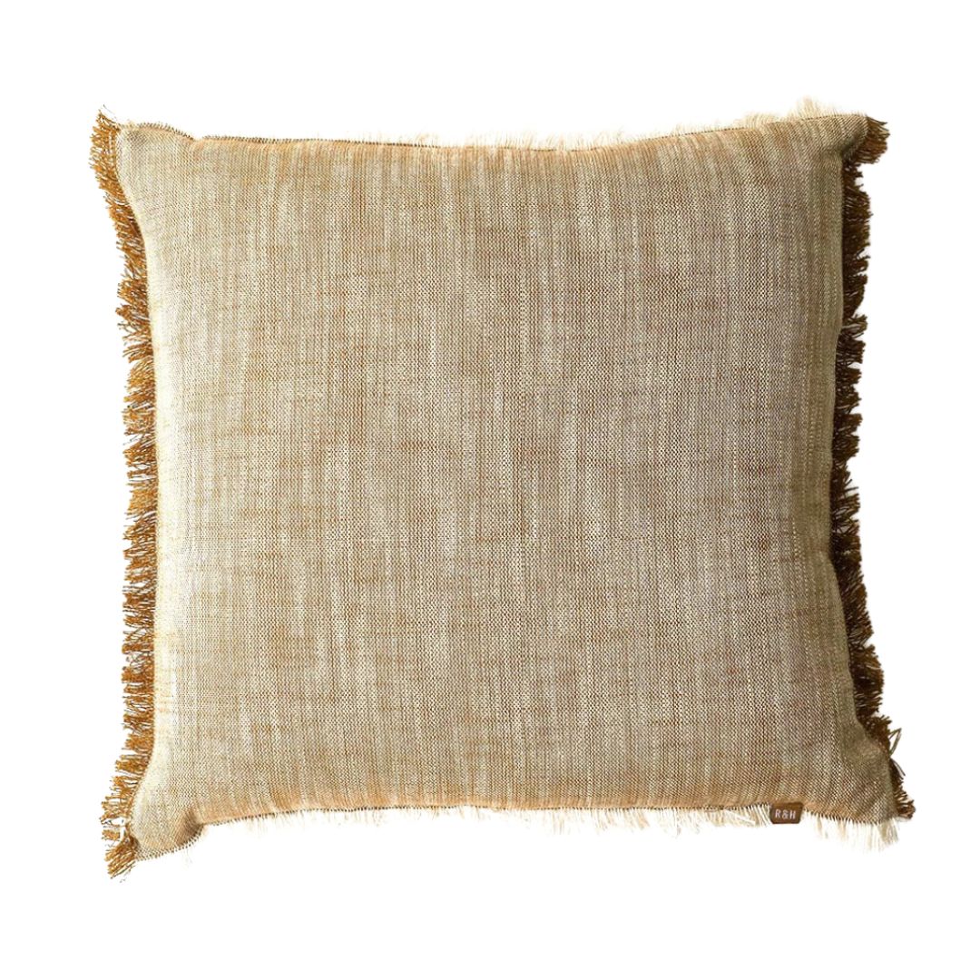 Cushion Slub Chambray Mustard 50x50cm