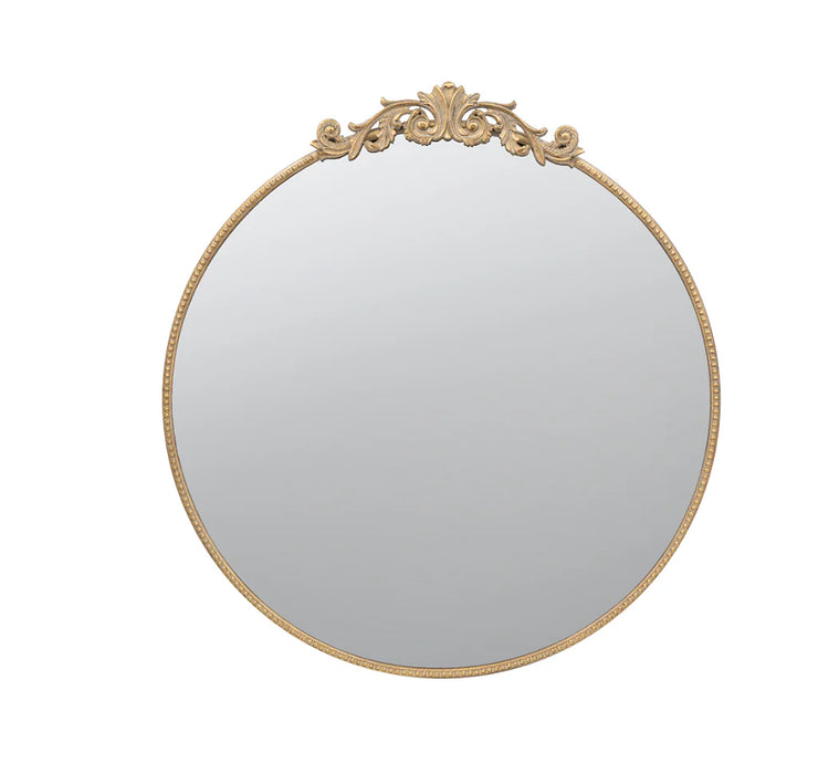 Mirror Antique Round Gold