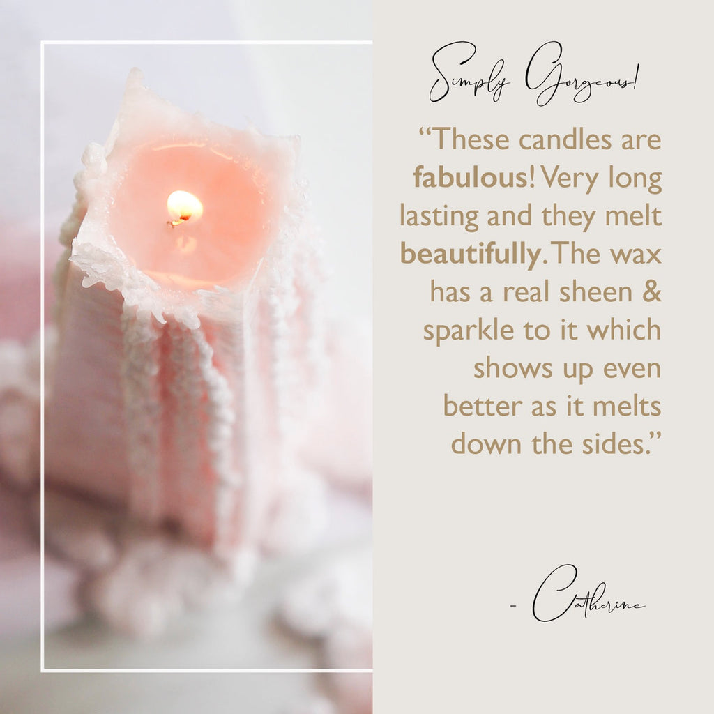 Peony Rose Icicle Candle
