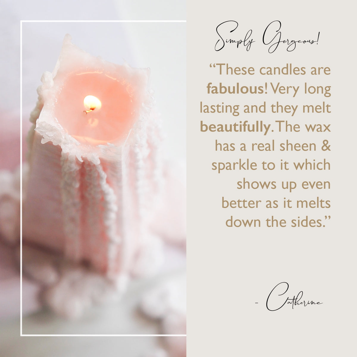 Peony Rose Icicle Candle