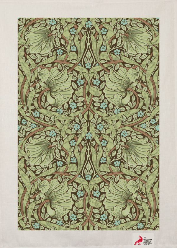 William Morris Tea Towel Pimpernel Green