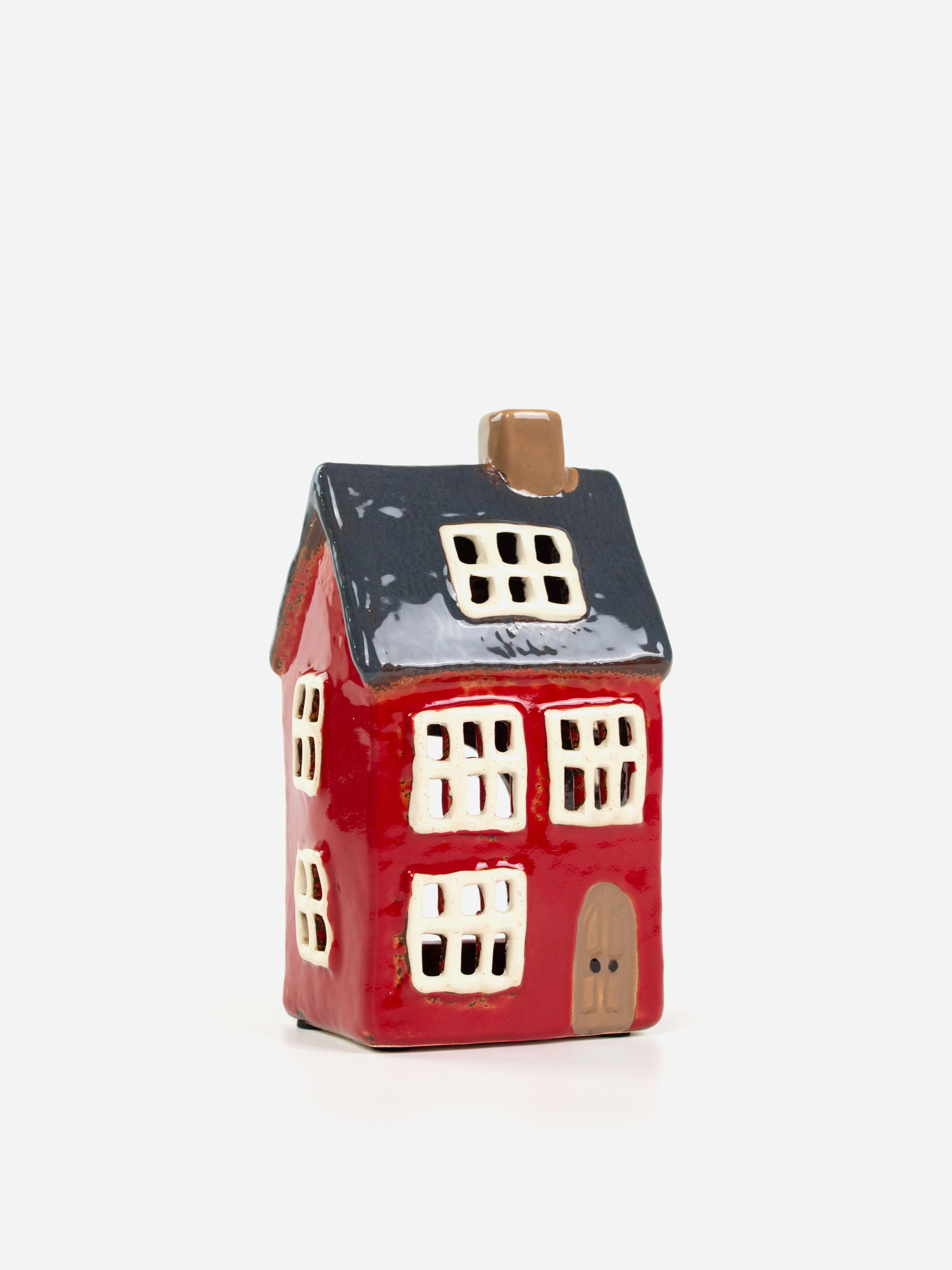 Alsace Tea Light House Navy Roof