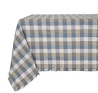 Tablecloth Double Check Blue Haze 140cm W x 240cm L