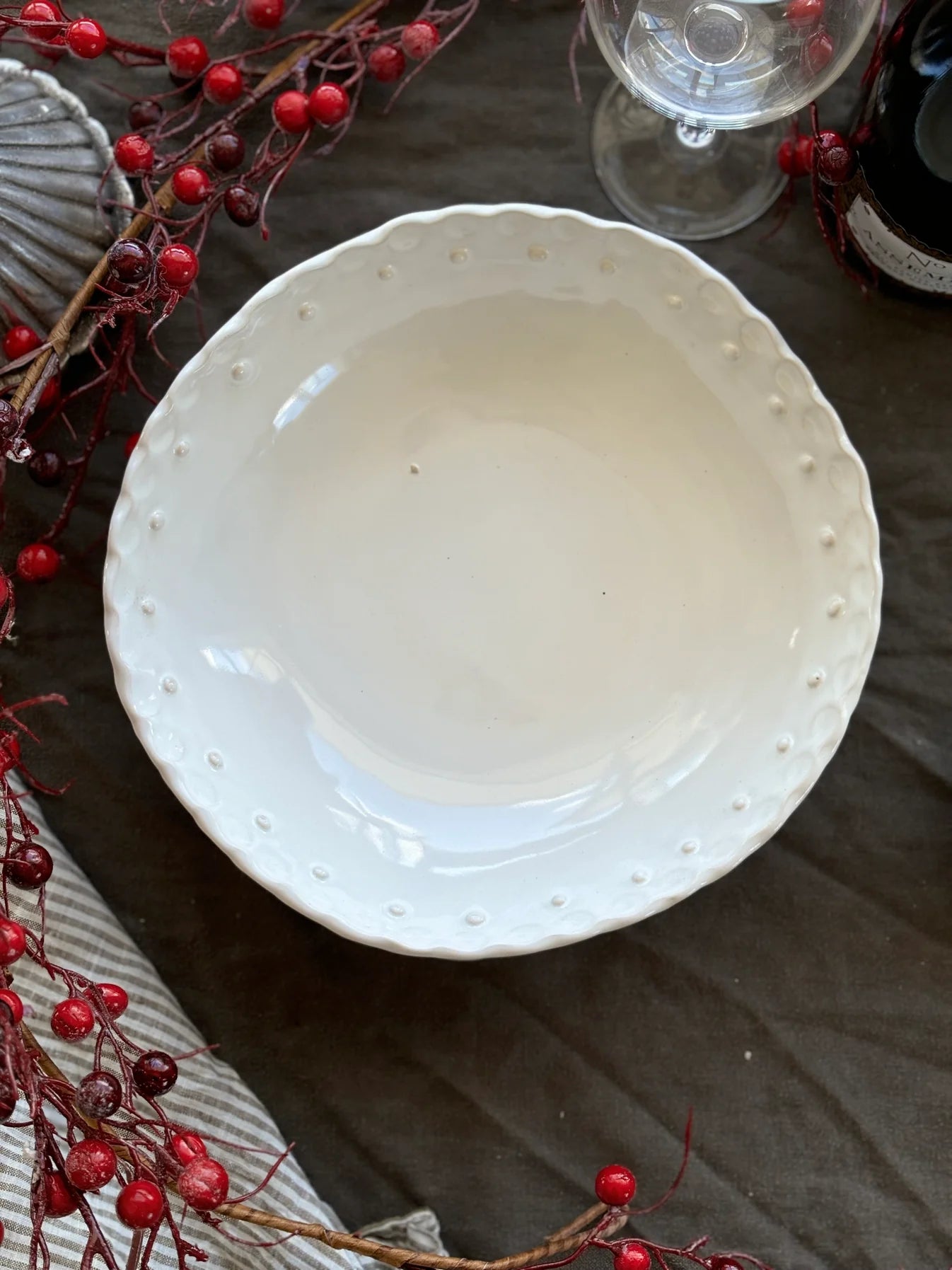 Beaded Serving Bowl