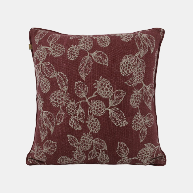 Berry and Bug Cushion Red
