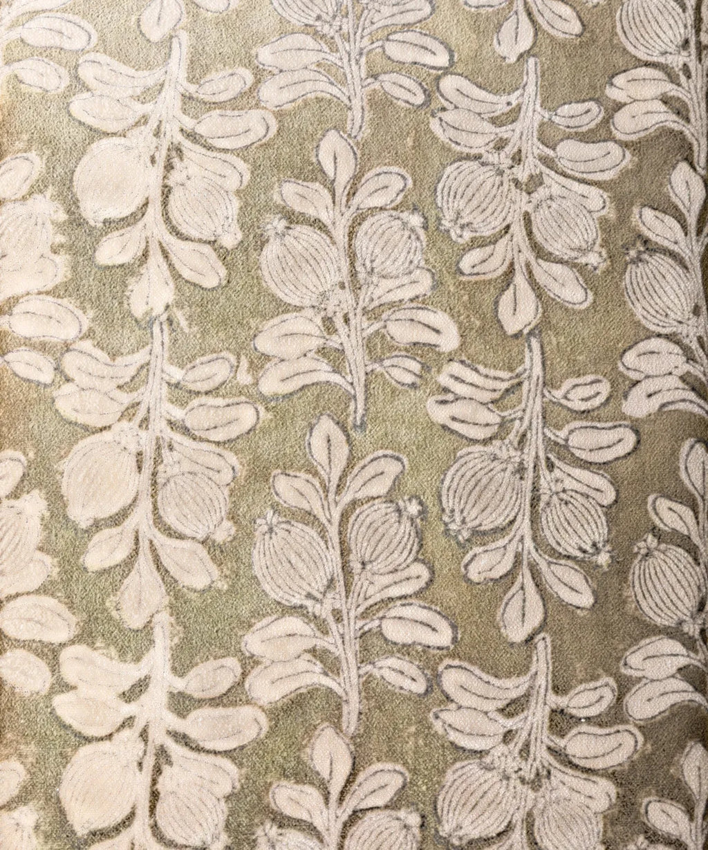 Vine Handblocked Cushion Cover