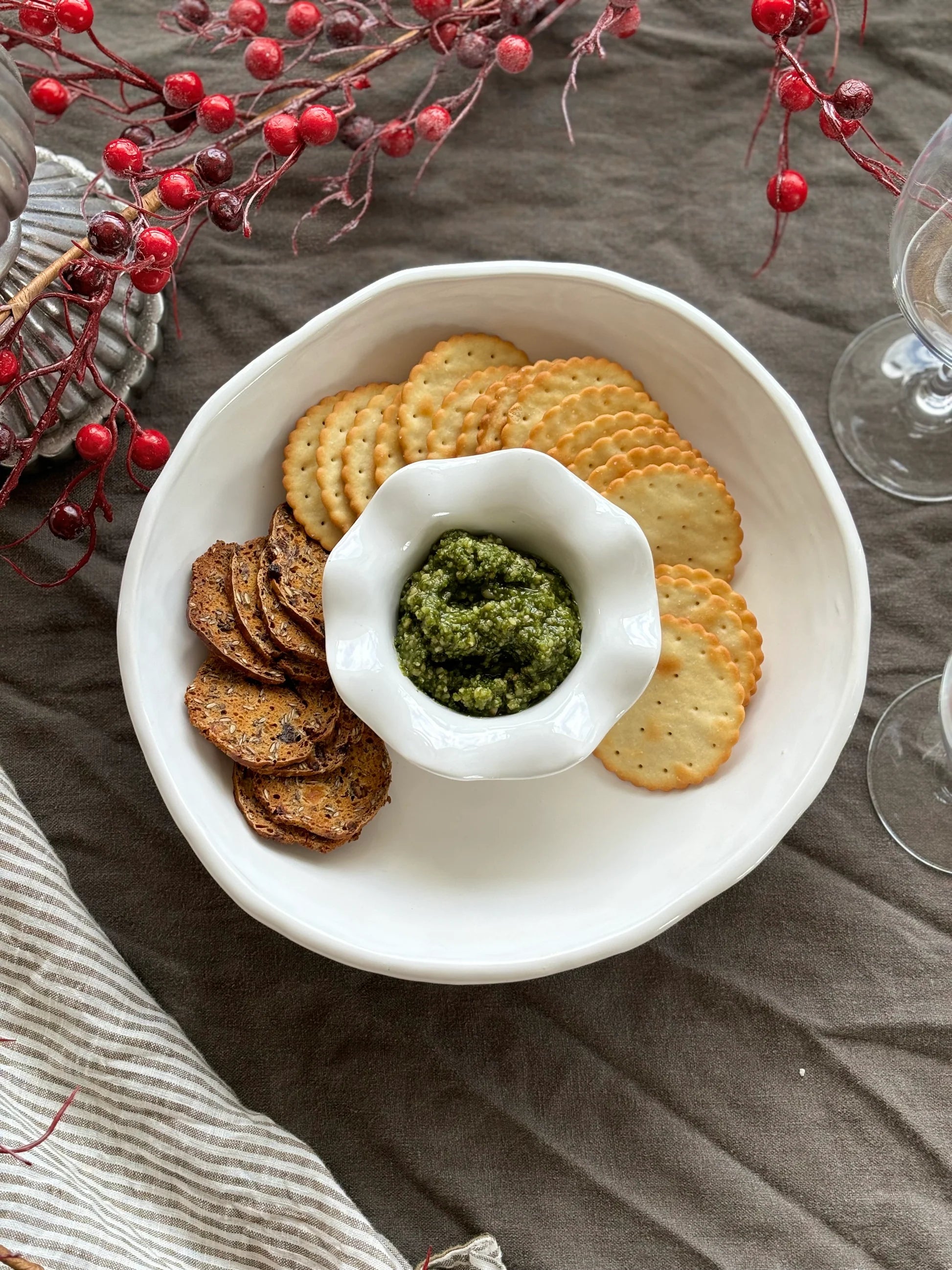 Chip & Dip Bowl White