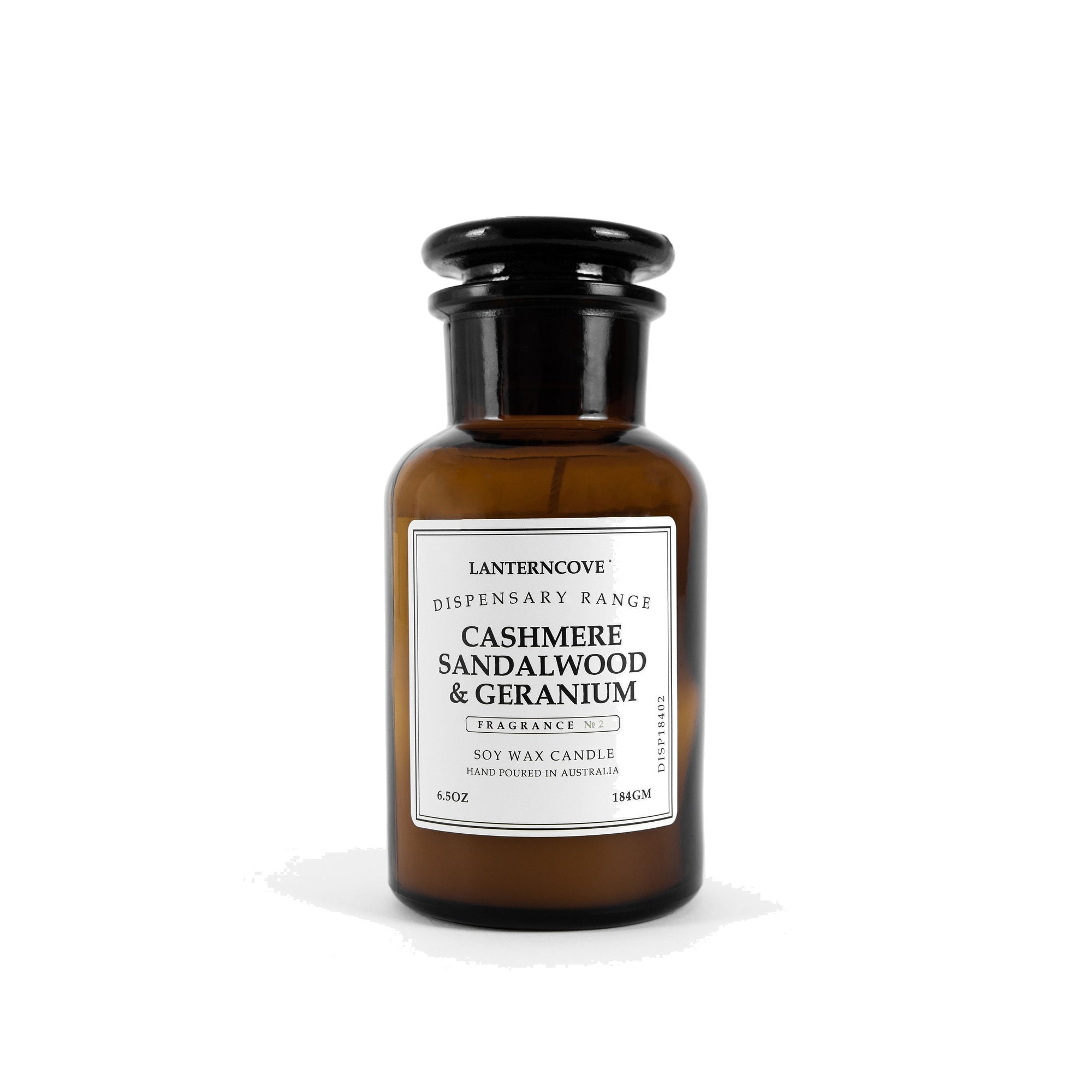 Dispensary Candle Cashmere, Sandalwood and Geranium