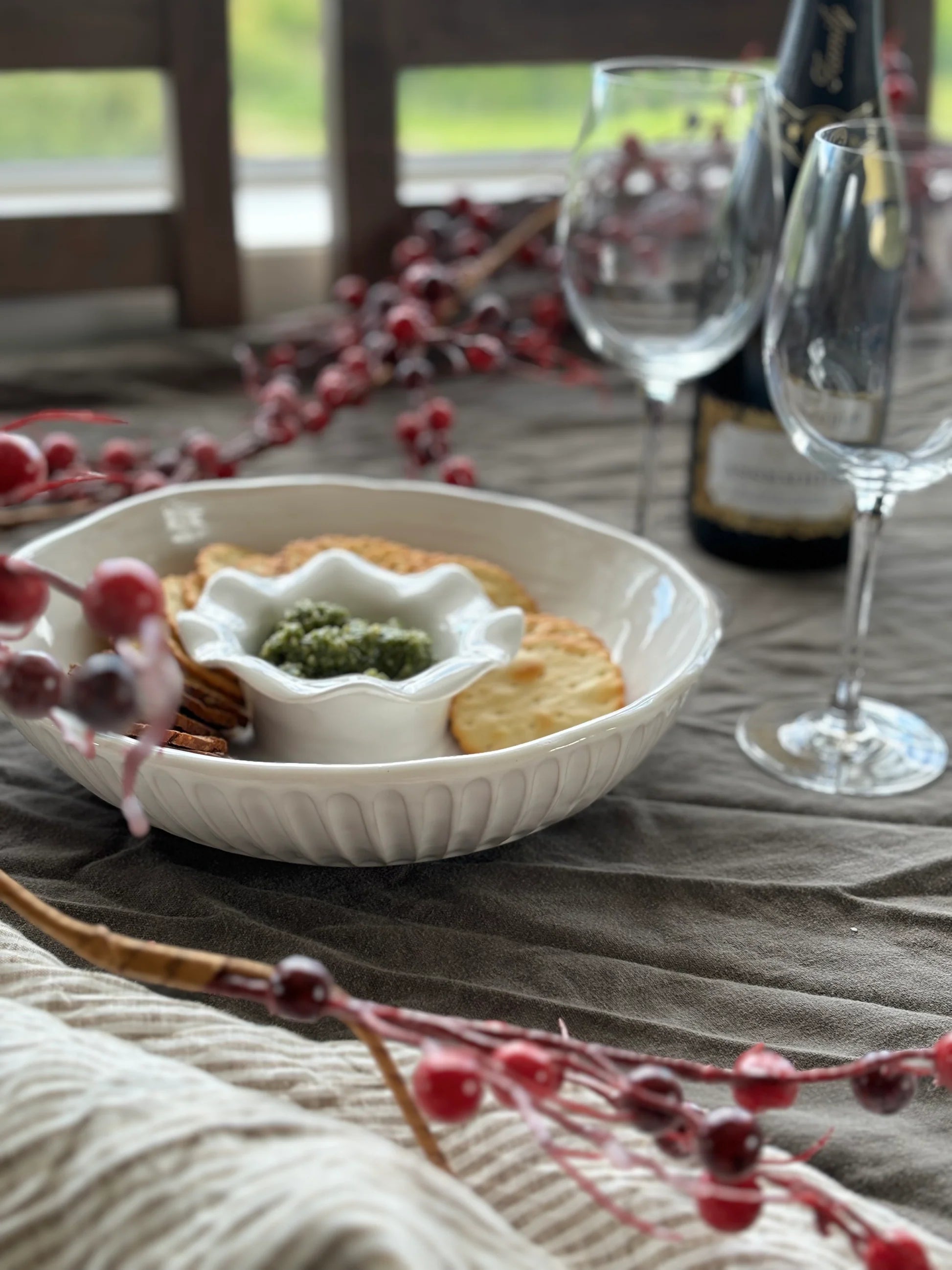 Chip & Dip Bowl White