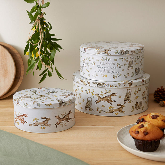 Forest Fable set of 3 Cake tins