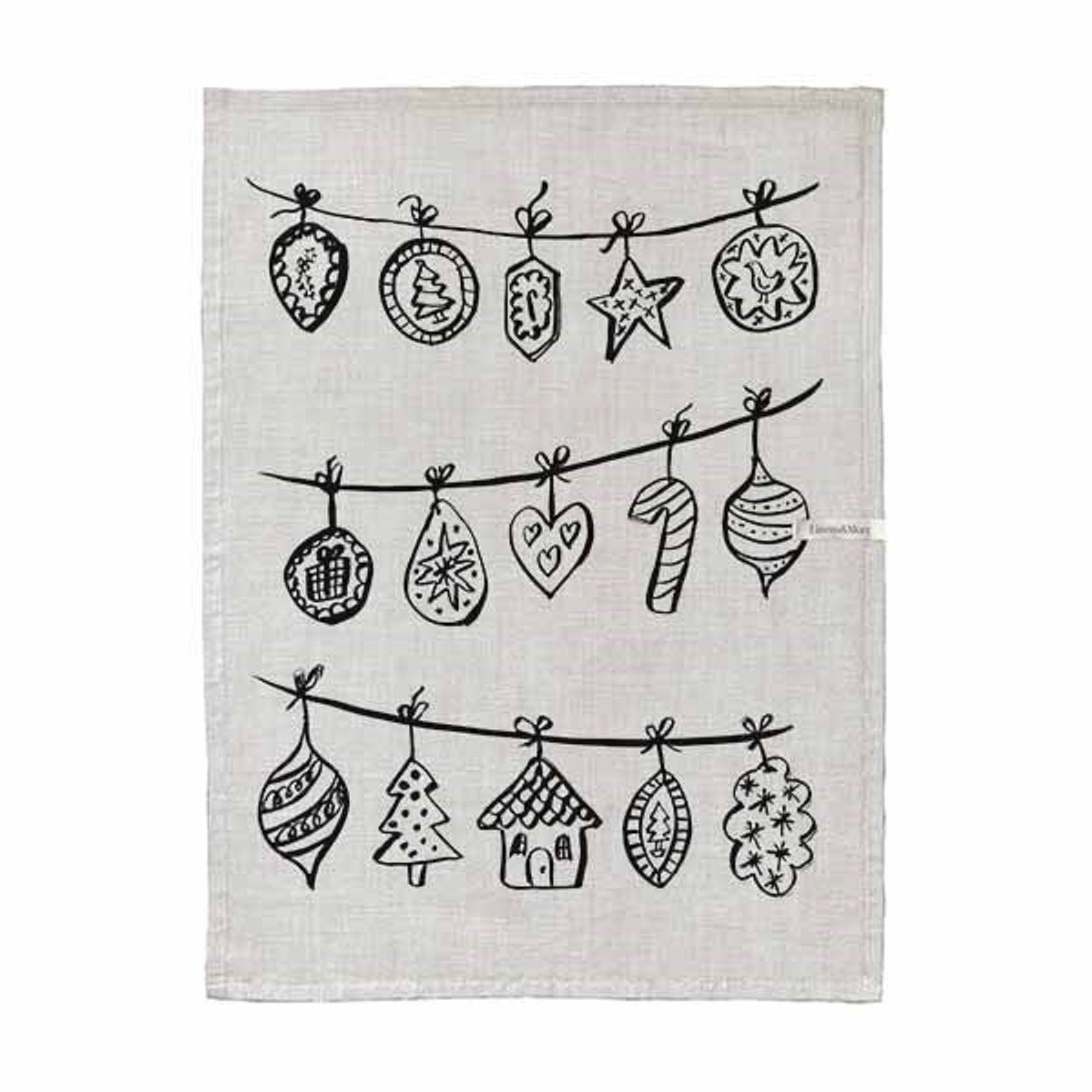 Festive Trim Tea Towel