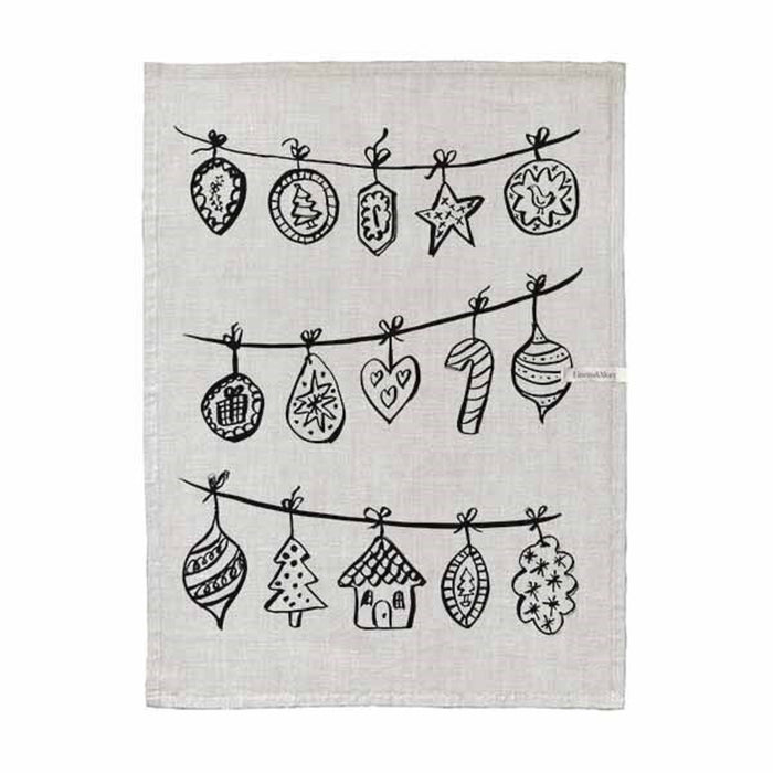 Festive Trim Tea Towel