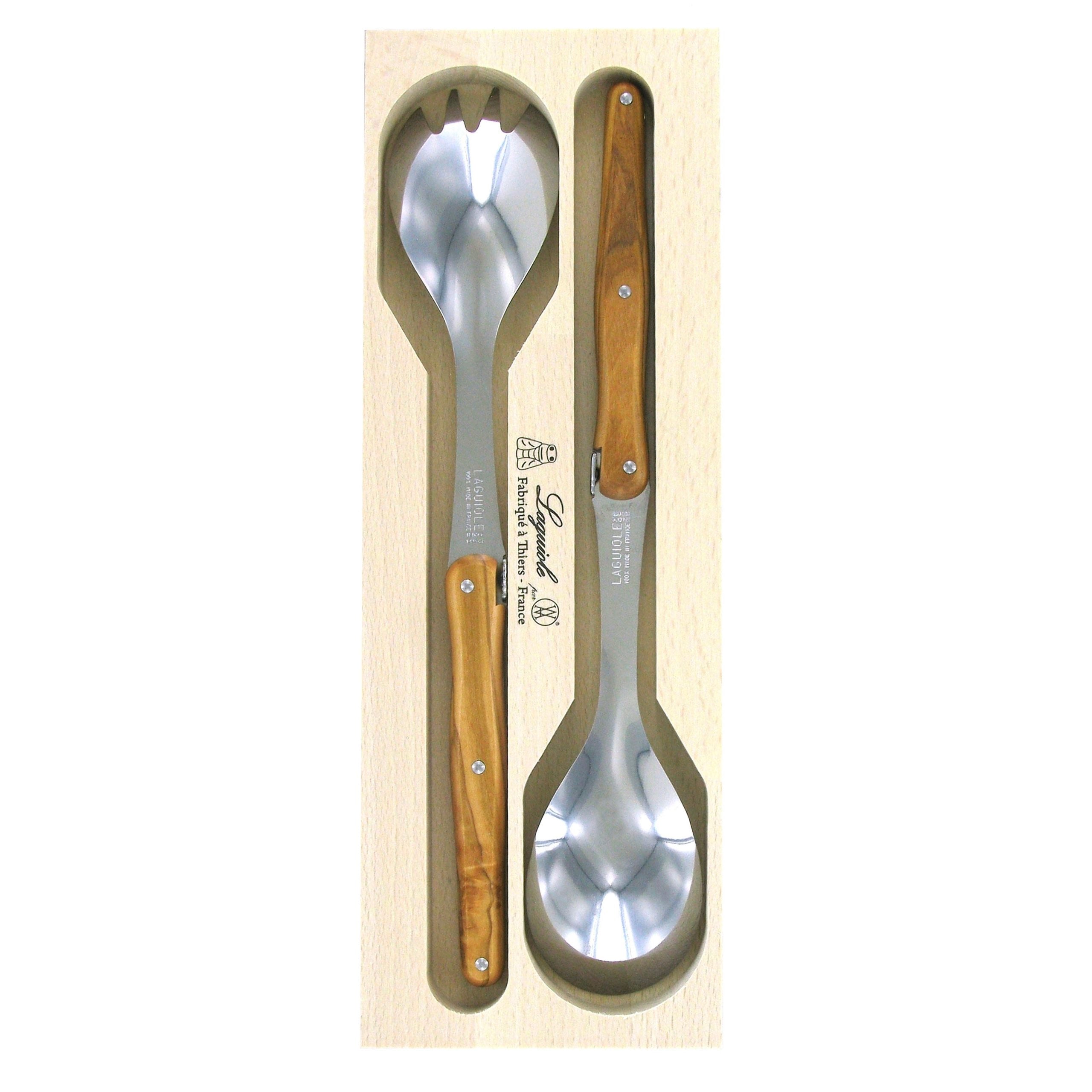 Laguoile Salad Server Set Olive Wood