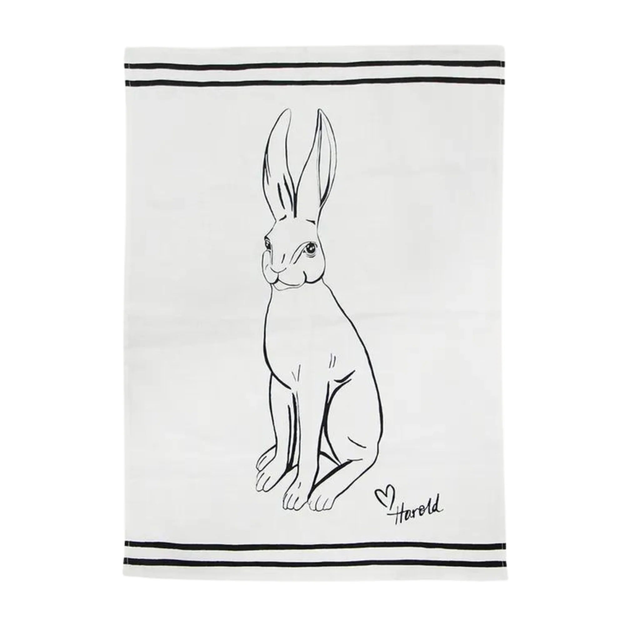 Harold Linen Tea Towel White