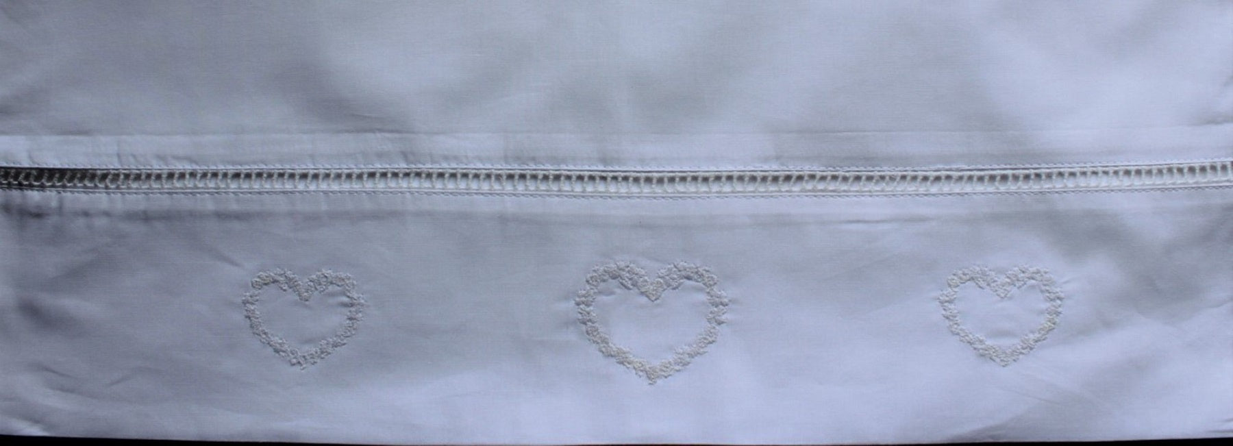 Pillocase Hearts White