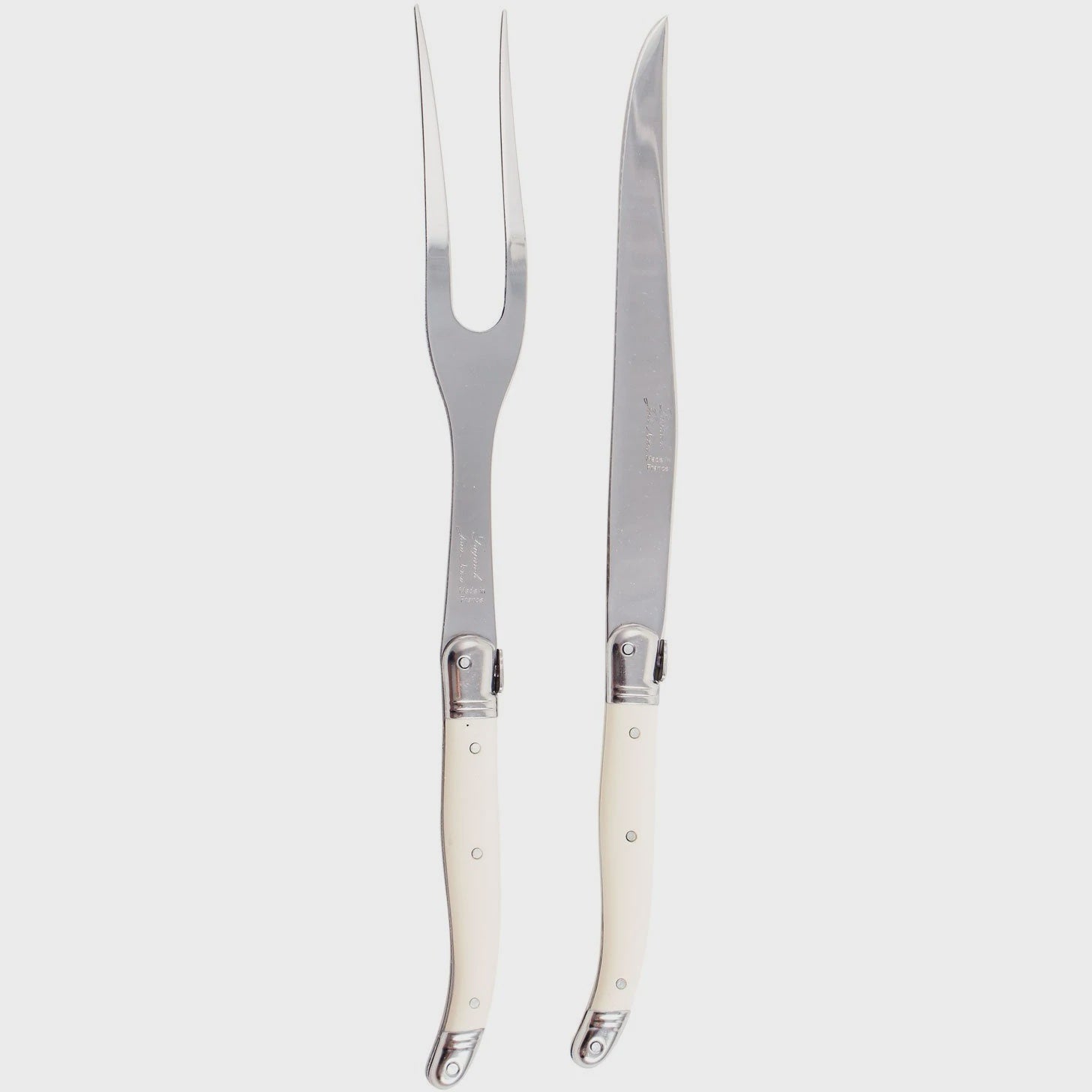 Laguiole Carving Set white