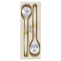 Verdier Salad Servers Ivory and Brass