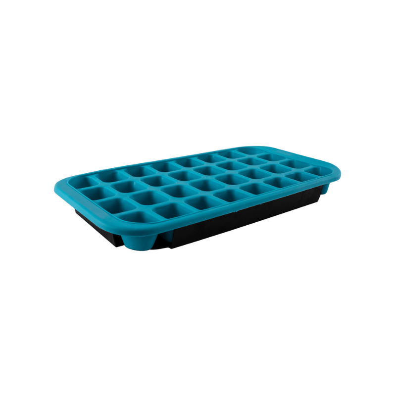 Avanti 32 Cup Silicone Ice Cube Tray with Carry Tray Blue