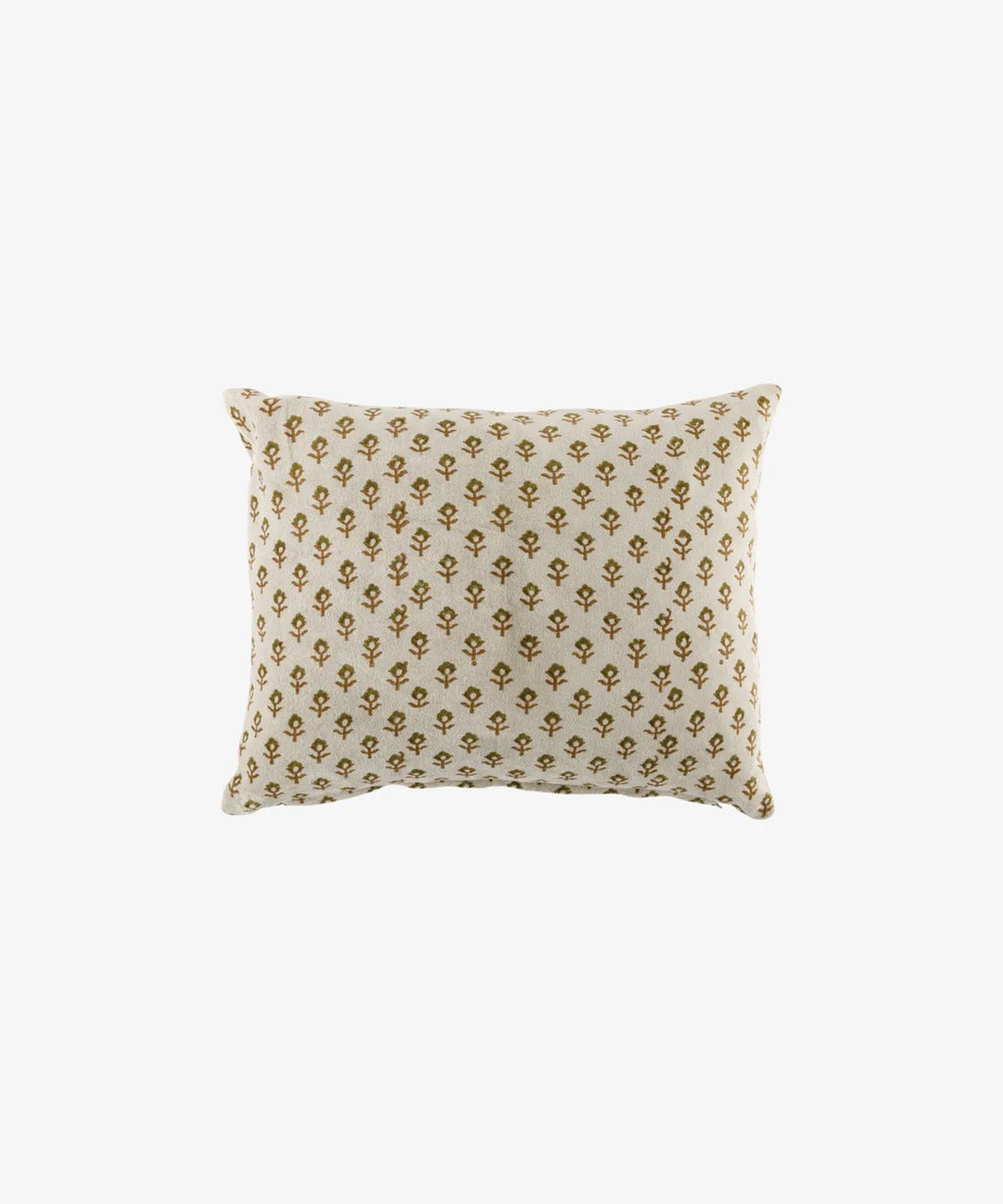 Cushion Cover Flower Handblock Velvet