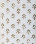 Cushion Cover Flower Handblock Velvet