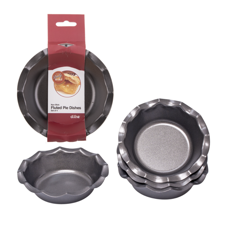 Pie Dish Fluted set of Four